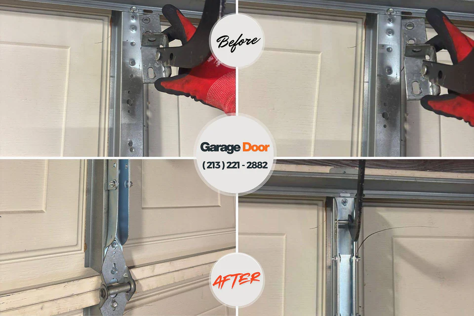 Before and after: garage door repair 61036